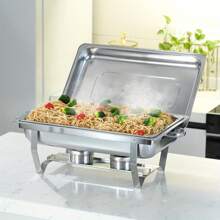 4 Packs 8QT Full Size Chafing Dish Buffet Set, Stainless Steel Food Warmer Kit With Lids, Food Pans, Water Pan And Fuel Holders For Restaurant Catering Parties Weddings - 4 Pack - View 3