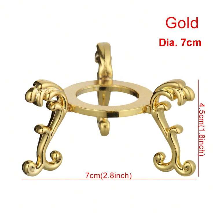 1 件工艺品桌面摆件摄影道具小雕像水晶球底座展示架球体石支撑金属支架最佳礼物 - 彩色 - 查看 12