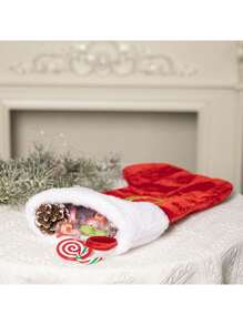 1 Pc Christmas Gold Velvet Cloth Letter Christmas Stockings Decoration, Red High-End Gold Velvet Letter Stockings Diy Name Christmas Stockings, Mother Gift Stockings, Creative Christmas Tree Ornaments, Holiday Party Atmosphere Decoration Props, Candy Gift Bags, Christmas Decorations, Home Decoration Room Decor Winter Christmas Decorations Home Christmas Gifts Christmas Decor