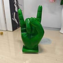 Biển báo tay ban nhạc Rock mới bằng kim loại thủ công mỹ nghệ bằng nhựa trang trí đồ trang trí cho bàn làm việc văn phòng, phòng khách quà tặng tốt nhất - nhiều màu - Xem 4