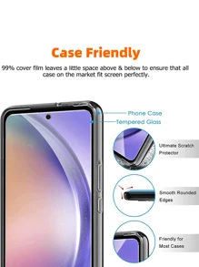 5 pezzi di protezione per schermo in vetro temperato ultra-chiaro, resistente ai graffi e alle schegge, compatibile con Samsung/Redmi, copertura totale, facile da installare, definizione alta, senza bolle, resistente a graffi e rotture, vetro temperato ultra-definito, regalo perfetto per compleanni, Pasqua, Festa del Papà, Natale, famiglia, amici, ragazzo/ragazza
