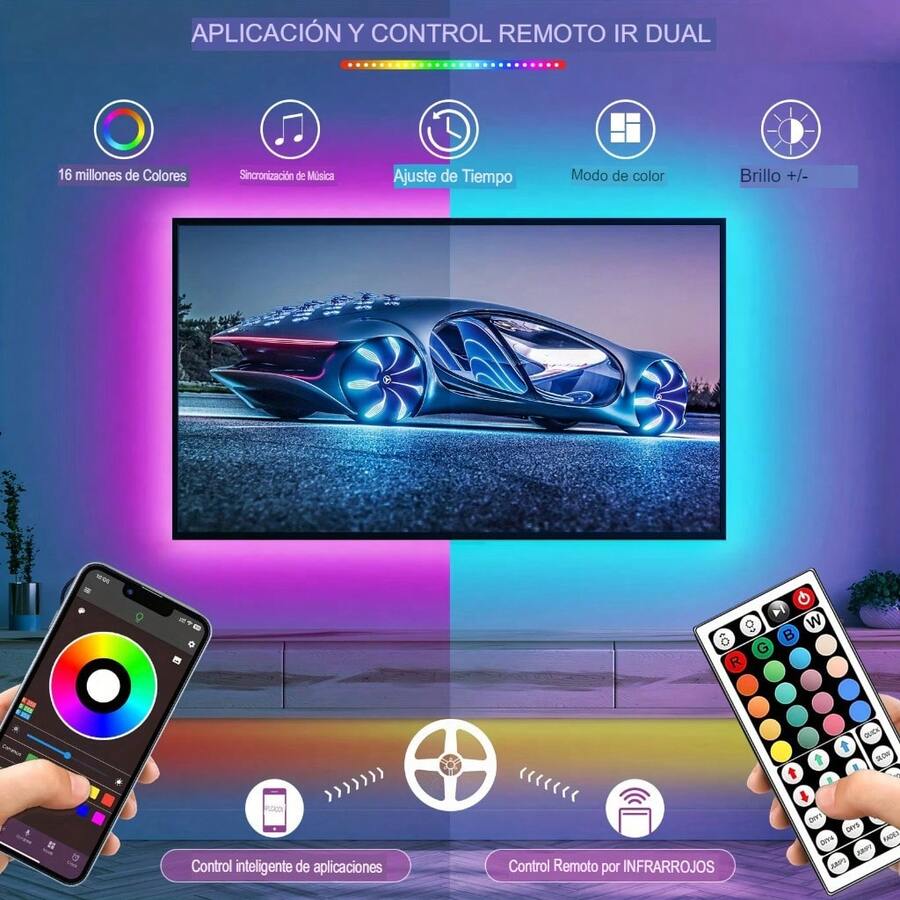 Led Strip Lights 5M Room RGB Color Changing Tape Party Home Music App