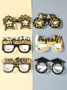 Bộ 6 cốc giấy tốt nghiệp, phụ kiện trang trí tiệc, cốc tiệc tốt nghiệp đại học, quà tặng tốt nghiệp, đồ trang trí lễ tốt nghiệp, đạo cụ chụp ảnh tốt nghiệp. - kính tốt nghiệp - Xem 1