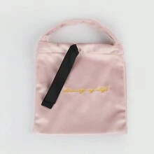 1pc Deluxe Velvet Embroidered Drawstring Pouch - Elegant Cosmetic And Trinket Storage Bag, Matte Finish, Suitable For Any Room, Gift Packaging Valentine's Day