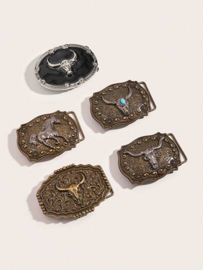 1pc Unisex Animal Bull/Horse Iron Alloy Belt Buckle, Suitable For Christmas, Halloween And Other Seasons Summer, School Autumn-Winter Accessories Halloween Costume,Suitable For Teens, Youth,Men,Casual, Outdoor, Athletic, Vacation, Graduation Gifts, Birthday, Daily Wear