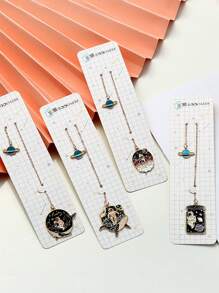 1 cái Dấu trang theo chủ đề Không gian/Vũ trụ, Kẹp sách khoa học viễn tưởng phi hành gia tự làm sáng tạo Mặt dây chuyền Giá đỡ trang bằng kim loại, Giao hàng ngẫu nhiên - Nhiều màu - Xem 8