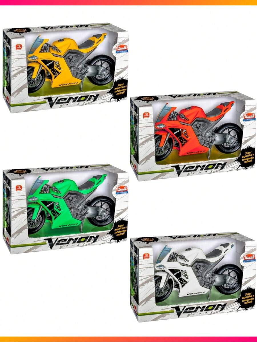 Kit 4 Faired Racing Toy Motorcycle For Children Boys Kids Assorted