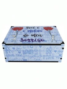 Valentine's Day Gift Organizer Box Smile Decoration 23x17x9 Cm - Màu xanh lam - Xem 3