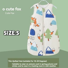 1.5TOG Newborn Sleeping Bag, Suitable For Spring, Autumn And Winter, Cartoon Print, Comfortable And Breathable, Sleeveless Vest Style Sleeping Bag, Baby Pajamas, Heart Pattern For Valentine's Day - Multicolor - View 31