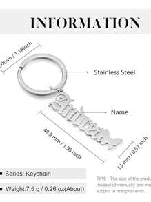 1 Llavero personalizado con letra, regalo de pareja, regalo de vacaciones