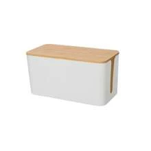 1 hộp quản lý cáp nhỏ có nắp tre để đựng dây điện kéo dài, dây chống sét lan truyền, bộ che giấu dây, bộ che giấu - trắng - Xem 7