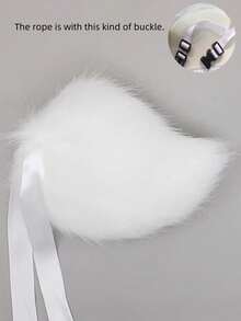 Cola esponjosa de conejo para adultos, accesorio de disfraz para fiestas - Multicolor - Ver 11