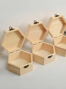 1pc Wooden Storage Box - Handcrafted, Jewelry & Cosmetic Organizer, Desk Accessory, Keepsake Case With Ample Storage Space For Home Organization Wooden Storage Box, Ideal For Jewelry & Makeup, Multipurpose Desktop Organizer With Secure Lid