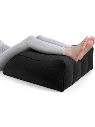 Wedge Pillow For Sleeping - Inflatable Leg Elevation Pillow For Swelling,Circulation,Leg & Back Pain Relief,Leg Support Polyvinyl Chloride Pillow For Hip,Foot,Ankle Recovery, Travel Footrest Mat, Essential Travel Item