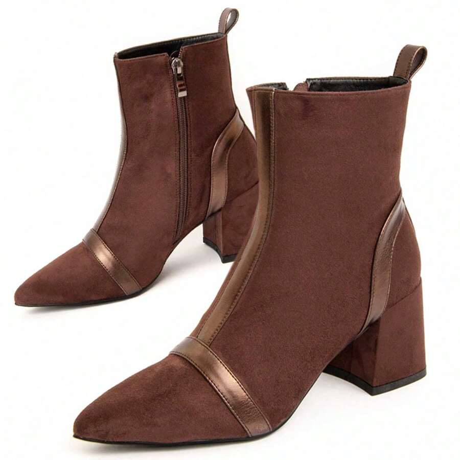 Montevita Women's Brown Heeled Bootie With Zipper Cella Estimated Delivery 2-3 Business Days (Peninsula) - Brown - View 1