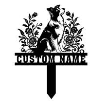 1pc Custom Border Collie Memorial Stake Sign Custom, Pet Grave Markers Sign,Border Collie Sign With Stake,Pet Loss Gift,Sympathy Sign,Remembrance Stake, Personalized Bufterfly Garden Stake, Cat Grave Marker