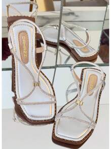 Dahazzi Women's Flat Sandal Luxury Shine Rhinestone Comfort Flip Flop New Release - Bạc - Xem 4