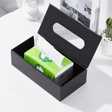 1pc Countertop Tissue Box, Stainless Steel Facial Tissue Dispenser, Napkin Holder, Can Be Placed On Countertop Or Wall-Mounted, For Living Room, Dining Room, Bathroom, Bedroom, Home Essential - Available In Glossy, Brushed, Black, Gold Home Bathroom Decor Bathroom Organizer Summer Back To School