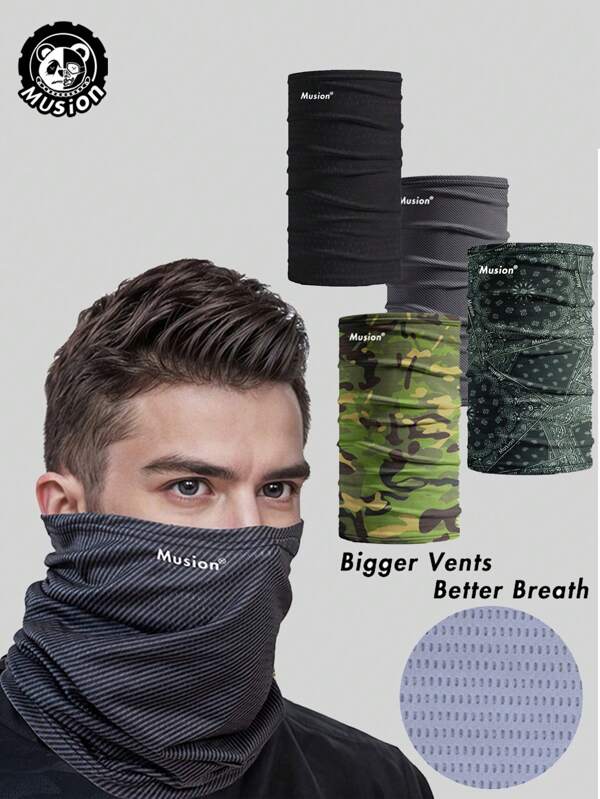Musion 1pc UV Protection Cooling Neck Gaiter Breathable Neck Cover Summer Outdoor Sunscreen Cycling Face Mask Quick Dry Headband For Men Women
