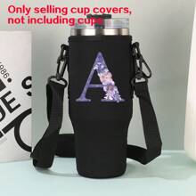 Estojo para copo de 1200 ml e 40 onças, capa para copo, capa para copo de material de mergulho, capa protetora para copo de alça de carro, alça diagonal ajustável, adequada para viagens ao ar livre, condicionamento físico, uso diário.