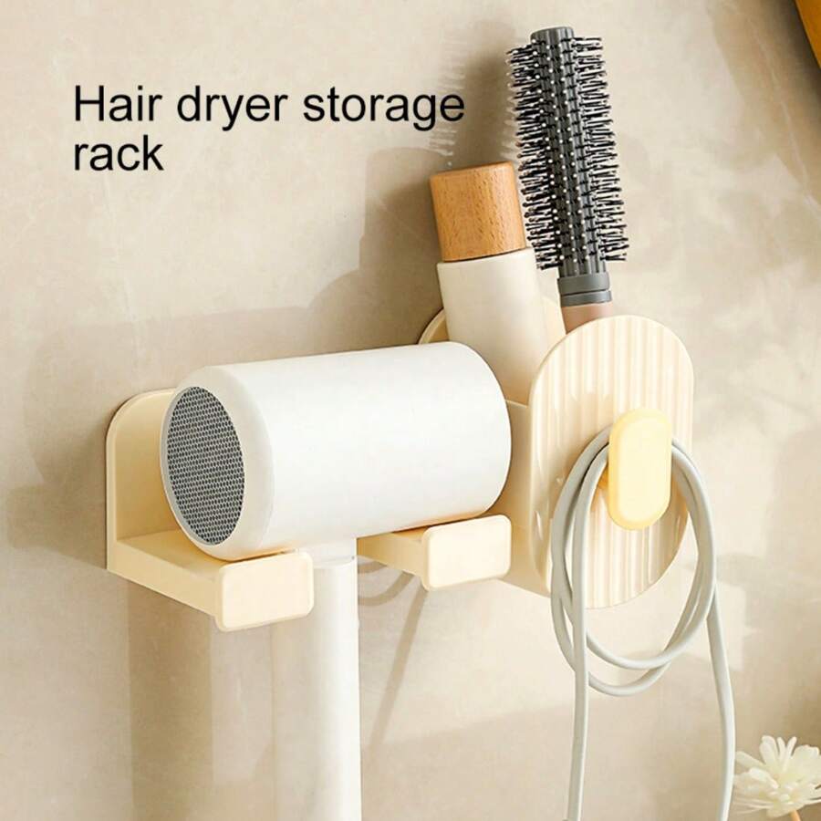 1pc Hair Dryer Stand Hair Dryer Shelf PerforationFree Bathroom Hair