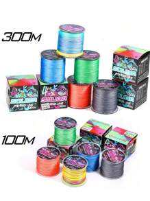 SOUGAYILANG 100M-300M PE X4 Fishing Line 18-66LB 0.12mm-0.40mm Super Strong PE Braiding Wire Fishing Line For Carp Fish Wire Fishing - Multicolor - View 5