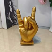 Biển báo tay ban nhạc Rock mới bằng kim loại thủ công mỹ nghệ bằng nhựa trang trí đồ trang trí cho bàn làm việc văn phòng, phòng khách quà tặng tốt nhất - nhiều màu - Xem 3