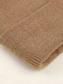 4/1 件纯色轻质秋冬针织帽 - 男女通用款式，保暖防风，适合滑雪和户外活动 - 純色無簷針織帽 - 查看 6