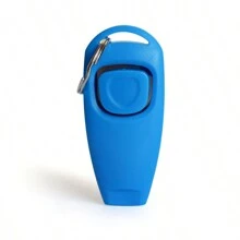 宠物训练响片腕带套装，彩色宠物响片，用于训练狗、猫、马、鸟、海豚、牛、山羊、兔子和其他动物。宠物响片 + 口哨训练套件（浅蓝色、粉色、黑色）