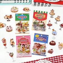 15 件/包复古甜点主题剪贴簿贴纸、创意美学贴花、DIY 装饰材料、节日礼物、个性化剪贴簿、学校用品 - 紅色 - 查看 9
