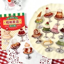 15 件/包复古甜点主题剪贴簿贴纸、创意美学贴花、DIY 装饰材料、节日礼物、个性化剪贴簿、学校用品 - 紅色 - 查看 6