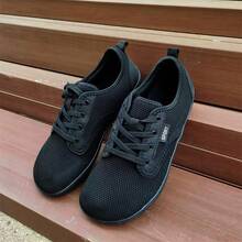 全新男式宽版赤足鞋时尚运动休闲鞋户外轻便透气四季大码多功能步行跑步运动鞋 - 黑色 - 查看 11