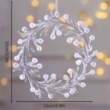 1 件圣诞水晶雪花吊坠，3D 雪花吊坠，用于圣诞装饰，圣诞树吊坠 - 風格1 - 查看 2