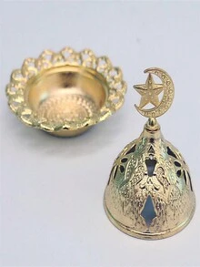 1 cái Đồ trang trí lư hương mới, lư hương mini, lư hương tháp vàng sáng tạo, đèn thơm bằng kim loại nhỏ, đồ trang trí DIY & dụng cụ - Nhiều màu - Xem 6