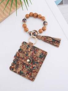 Túi đựng thẻ phong cách Bohemian họa tiết độc đáo Túi đựng thẻ nhiều khe cắm thẻ tín dụng và vòng tay hạt màu nâu Dễ dàng mang theo Quà tặng Giáng sinh Quà tặng Lễ Tạ ơn Cổ điển - Nhiều màu - Xem 9