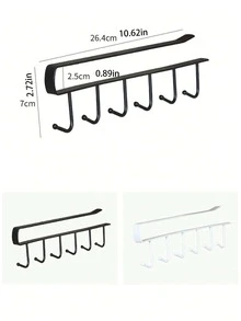 Iron Hook Mug Hook, Space Saving Kitchen Storage Rack, Household Multi-Purpose Rack, Cup Rack, Non Perforated Hanging , Sponge Drain Rack, Shovel Spoon Mixer Storage Rack, Food Storage Room Closet Storage Accessories, Home Decoration