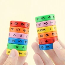 Set de 6 piezas Juegos de aprendizaje de matemáticas preescolares Cilindros aritméticos extraíbles Cubos DIY Material educativo para la primera infancia - Ver 3