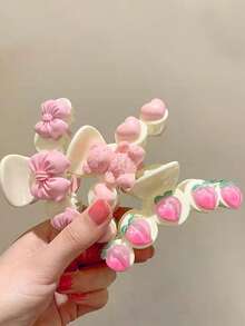 1 kẹp tóc hoa hồng, phụ kiện tóc chống trượt, kẹp tóc hoa trà, phù hợp với phụ nữ và trẻ em gái có mái tóc dày, trung bình và mỏng - Nhiều màu - Xem 6