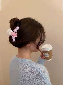 1 kẹp tóc hoa hồng, phụ kiện tóc chống trượt, kẹp tóc hoa trà, phù hợp với phụ nữ và trẻ em gái có mái tóc dày, trung bình và mỏng - Nhiều màu - Xem 4