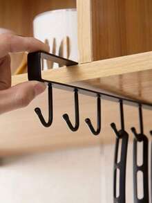 Iron Hook Mug Hook, Space Saving Kitchen Storage Rack, Household Multi-Purpose Rack, Cup Rack, Non Perforated Hanging , Sponge Drain Rack, Shovel Spoon Mixer Storage Rack, Food Storage Room Closet Storage Accessories, Home Decoration