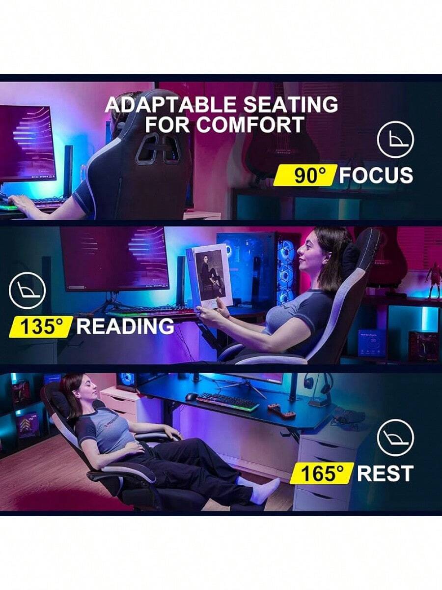 GTPLAYER Gaming Chair, Computer Office Chair With Pocket Spring Cushion