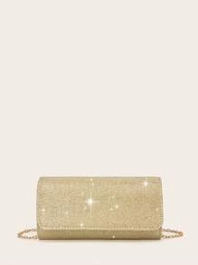 LETODE Glitter Elegant Envelope Clutch Clutch Women Evening Bridal Wedding Purse For Women Prom With Detachable Metal Chain For Wedding And Party Clutch For Ladies Bag Versatile Handheld Bag Cocktail Party Wedding New Wallet Banquet Bag