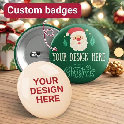 Customizable Christmas Holiday Button Badges-Personalized Pin Badges For Adults And Events-Perfect For Christmas Parties, Corporate Gifts, Team Building, And Holiday Gatherings-High-Quality Custom Design Button Pins With Festive Themes For And Women-Ideal For Office Events, Holiday Celebrations, Vintage, Casual, Hipster, Old Money, Stylish, Cute, Custom, Personalized, Unique, Customized, Ideal Gifts For Him, Ideal Gifts For Her, Her, For Anniversaries, For Birthdays, For Weddings, For Graduation, For Housewarming