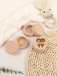 Personalized Tooth Fairy Box Baby Or Kids Tooth Box, Baby Tooth Keepsake Box, Tooth Fairy Holder For Kids, New Baby Gift, Tooth Fairy Holder, Wood Tooth Box For Kids, Personalized Tooth Fairy Box Winter Eve Gifts Back To School Winter Gift Ideas Boy Girl Valentine's Day - Multicolor - View 4