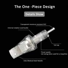 naom 1/10支装纹身针，适用于打雾 - 大号弧形针，一体式弯曲巨型卡式打雾针，标准长度，已消毒卡式针，刺绣针纹身器材，纹身师情人节礼物，婚礼季礼物 - 彩色 - 查看 5