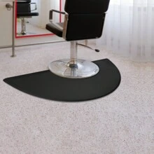 Tapete para piso de salón, tapete antifatiga para silla de barbería, para base de silla, tapetes para piso de belleza, tapete cómodo para oficina, 3 pies x 5 pies (semicírculo)