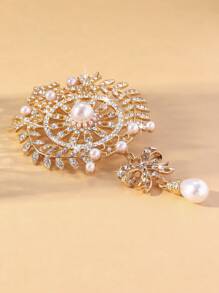 1pc Luxury High-End Crystal And Rhinestone Crown Brooch, Suitable For Women, Elegant Parties And Clothing Accessories - GZ0005 - View 2