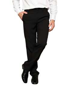 PLUS SIZE OXFORD PANTS WITH PLEATS IN EASY IRON FABRIC - màu đen - Xem 3