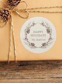 12/24/40 chiếc Nhãn dán hình tròn quà tặng Giáng sinh tùy chỉnh, Nhãn dán Giáng sinh ngày lễ được cá nhân hóa, Thiết kế họa tiết Giáng sinh, Nhãn năm Giáng sinh vui vẻ văn bản tùy chỉnh Quà tặng cá nhân, Nhãn dán Giáng sinh chống thấm nước bằng PVC - Nhiều màu - Xem 6