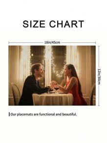 1 szt. spersonalizowanych wzorzystych podkładek, odpowiednich na kolacje przy świecach, rocznice, przyjęcia urodzinowe, podkładki z dowolnym wzorem, wyjątkowy prezent dla ukochanej osoby